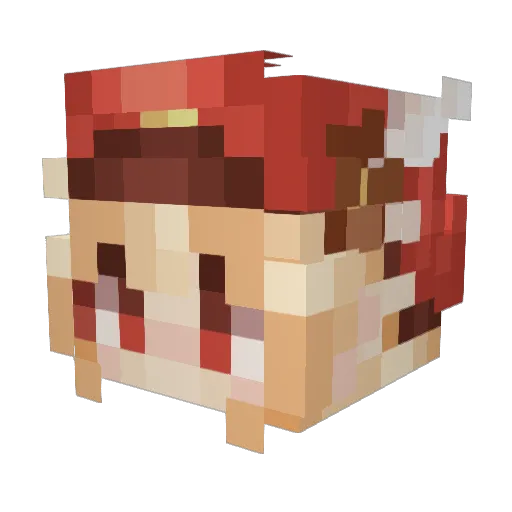 Olej_na_Plotnie Minecraft avatar head, 3D render
