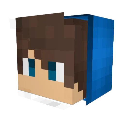 Olek2525 Minecraft avatar head, 3D render