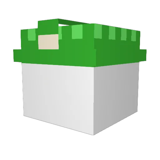 OlekWis Minecraft avatar head, 3D render