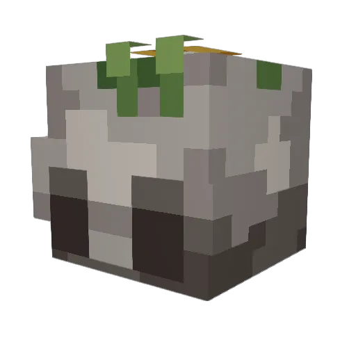 Oleketer Minecraft avatar head, 3D render