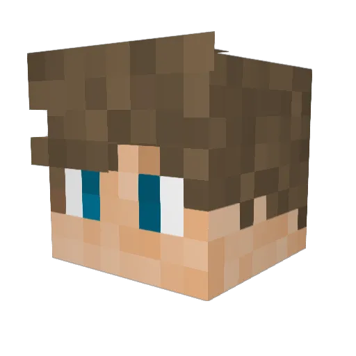 Oleneu2 Minecraft avatar head, 3D render