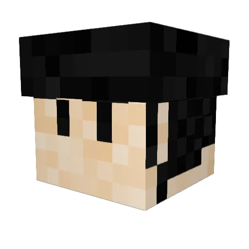 Oleng Minecraft avatar head, 3D render