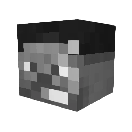 Oleqr Minecraft avatar head, 3D render