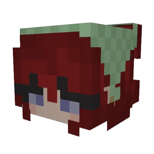 OlesiaOla Minecraft avatar head, 3D render