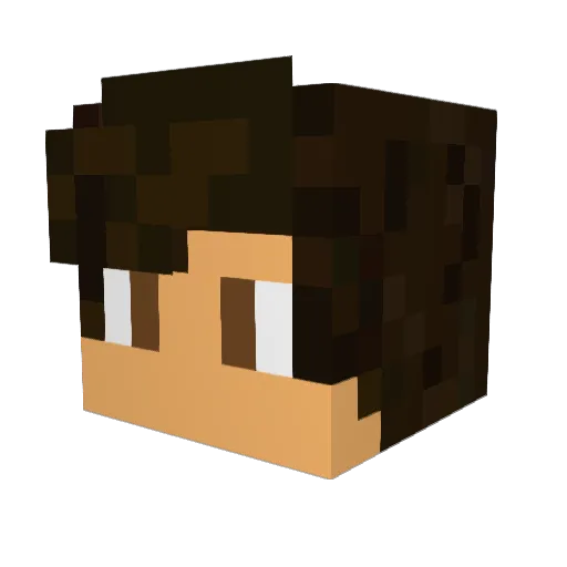 Oleus979 Minecraft avatar head, 3D render