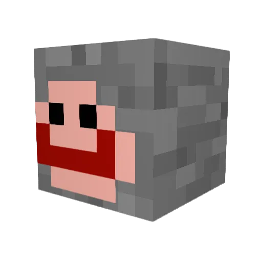 Olewe Minecraft avatar head, 3D render