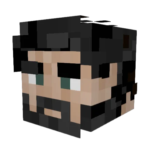Olgandzin Minecraft avatar head, 3D render