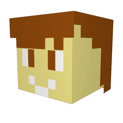 Oli25ver Minecraft avatar head, 3D render