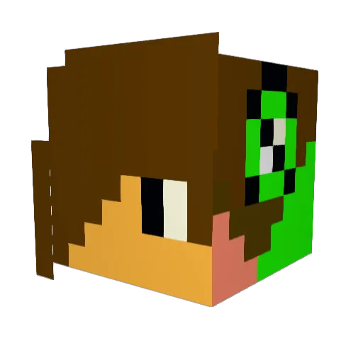 Oli4swag Minecraft avatar head, 3D render