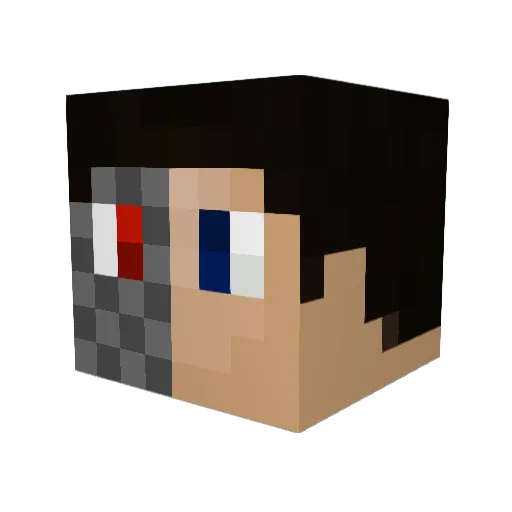 Oli8516 Minecraft avatar head, 3D render