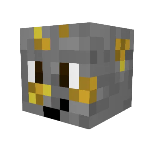 OliBerber Minecraft avatar head, 3D render