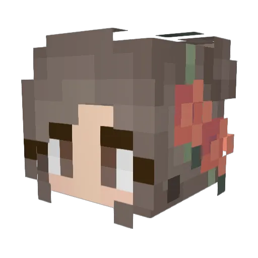 OliCrystal Minecraft avatar head, 3D render