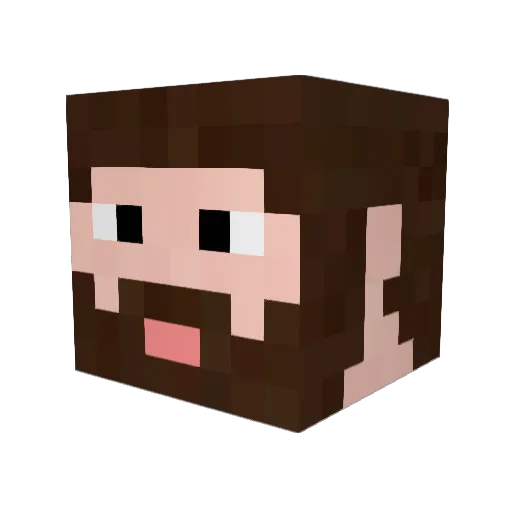 OliGangsta Minecraft avatar head, 3D render
