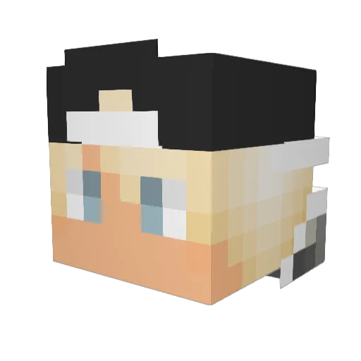 OliLaPasta Minecraft avatar head, 3D render