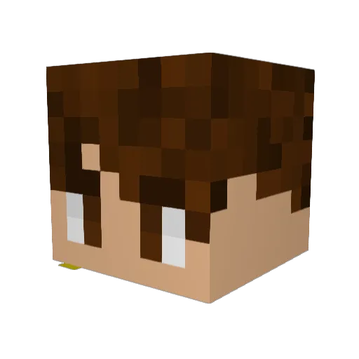 OliM16 Minecraft avatar head, 3D render