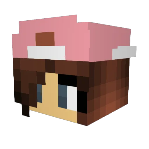 OliRGF Minecraft avatar head, 3D render