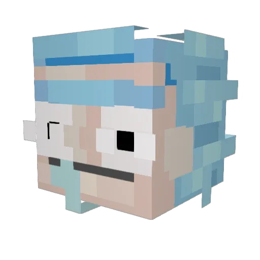 OliW3r_ Minecraft avatar head, 3D render