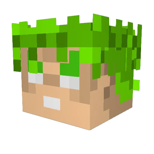 Oli_lynx Minecraft avatar head, 3D render