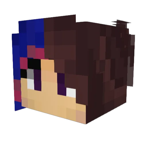 Olianda Minecraft avatar head, 3D render