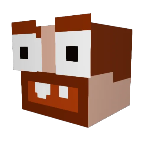 Olibolli1 Minecraft avatar head, 3D render