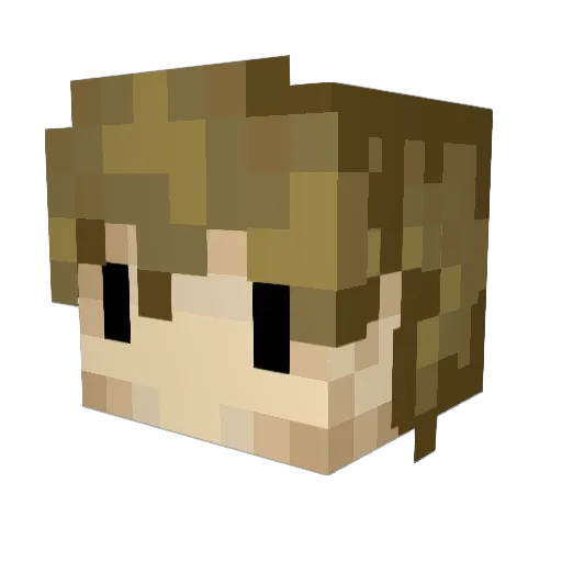 Oliboy_ Minecraft avatar head, 3D render