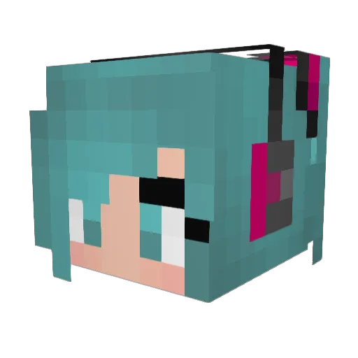 OlicaPlayz Minecraft avatar head, 3D render