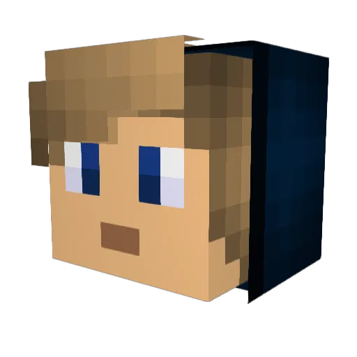 OlifabYT Minecraft avatar head, 3D render