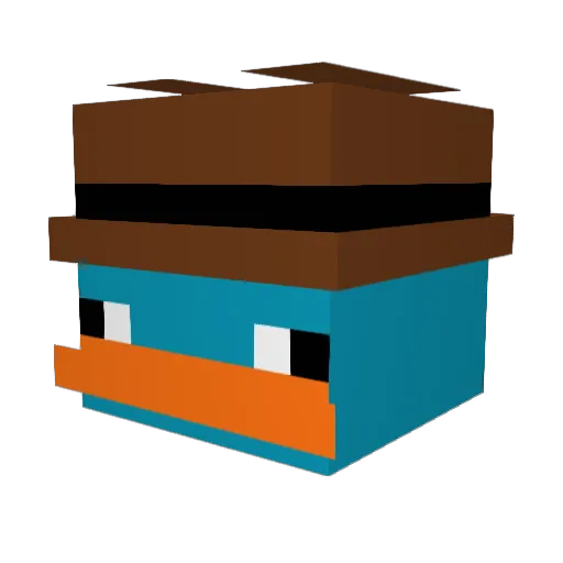 Olifah Minecraft avatar head, 3D render