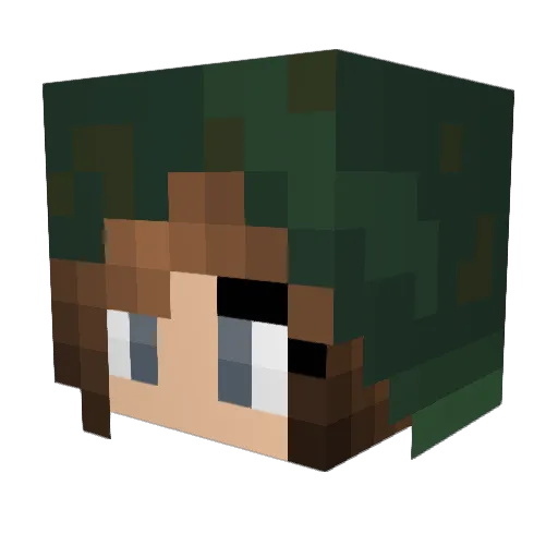 Oligesfass Minecraft avatar head, 3D render