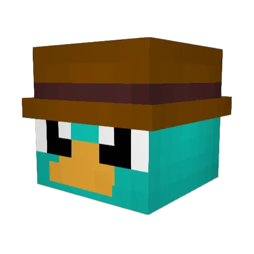Olimine07 Minecraft avatar head, 3D render