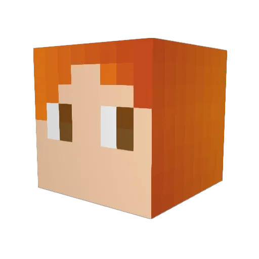 Olimundo Minecraft avatar head, 3D render