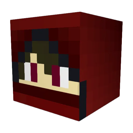 Olinnae Minecraft avatar head, 3D render
