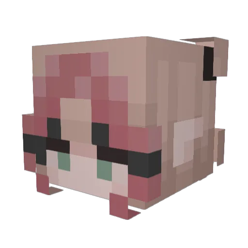 Oliogigo Minecraft avatar head, 3D render
