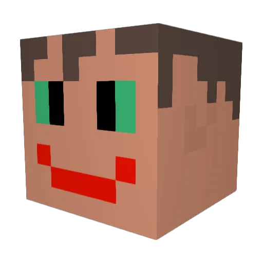 Olip0p Minecraft avatar head, 3D render