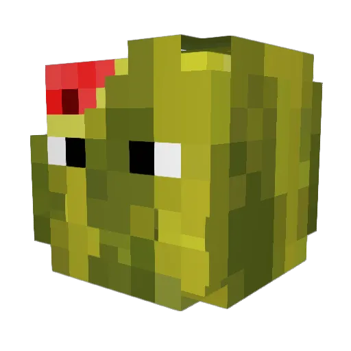 Olisam Minecraft avatar head, 3D render
