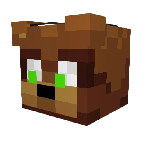 Oliss8 Minecraft avatar head, 3D render