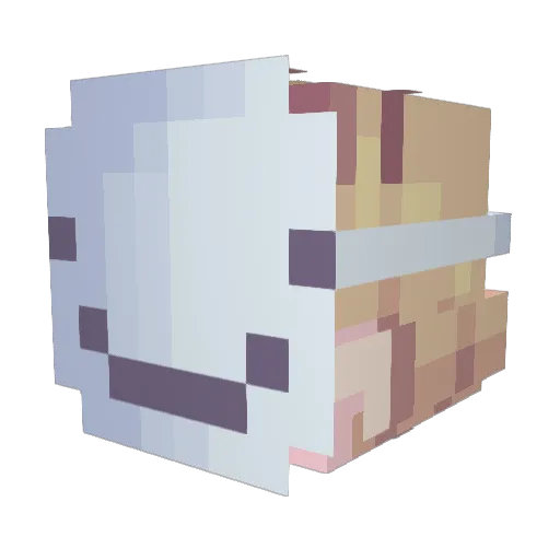 Oliv3x Minecraft avatar head, 3D render