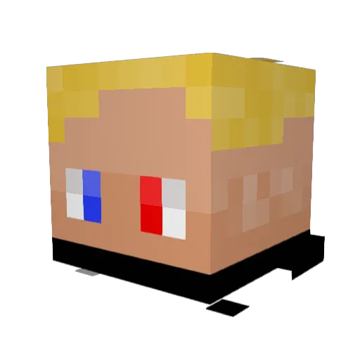 OlivDer1 Minecraft avatar head, 3D render