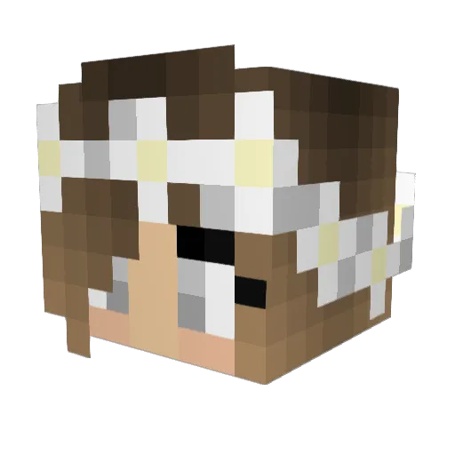 Olive1234 Minecraft avatar head, 3D render