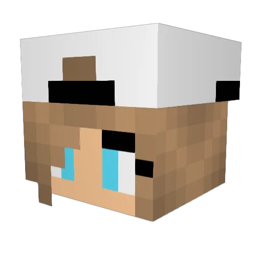 Olive713 Minecraft avatar head, 3D render