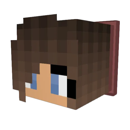 Olive7Gamer Minecraft avatar head, 3D render