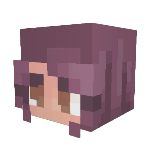 OliveMonstar Minecraft avatar head, 3D render