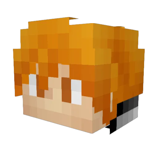 OlivePigeon Minecraft avatar head, 3D render