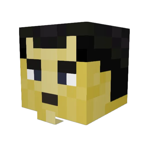 OliveSheriff Minecraft avatar head, 3D render