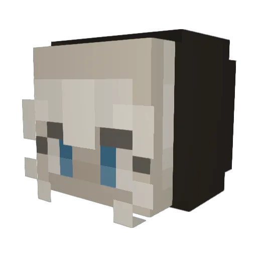 OliveSwans Minecraft avatar head, 3D render