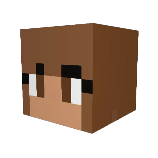 Olive_12 Minecraft avatar head, 3D render