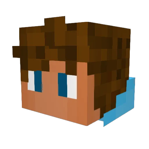 OlivegardenF Minecraft avatar head, 3D render