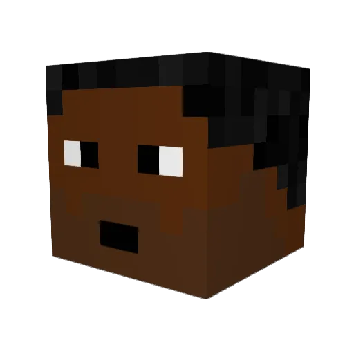 Oliver435 Minecraft avatar head, 3D render