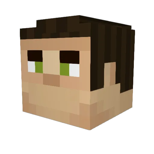 OliverDepledge Minecraft avatar head, 3D render
