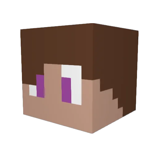 OliverPau Minecraft avatar head, 3D render